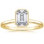 18K Yellow Gold Noemi Bezel Ring, smalltop view