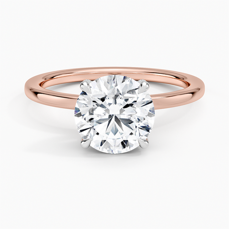 14K Rose Gold Mixed Metal Lumiere Diamond Ring