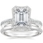 18K White Gold Tacori Dantela Bloom Diamond Ring with Tacori Founder's Petite Diamond Ring