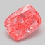 3.19 Ct. Fancy Vivid Pink Cushion Lab Grown Diamond
