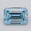 6.09 Ct. Fancy Vivid  Blue Emerald Lab Grown Diamond