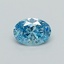 0.37 Ct. Fancy Vivid Blue Oval Lab Grown Diamond