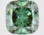 4.32 Ct. Fancy Vivid Green Cushion Lab Grown Diamond