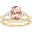 18K Yellow Gold Petite Opera Diamond Ring (1/4 ct. tw.) with Ballad Diamond Ring (1/6 ct. tw.)