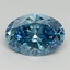 3.17 Ct. Fancy Vivid Blue Oval Lab Grown Diamond