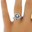 The Maggie Ring, smalltop view on a hand