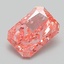 1.00 Ct. Fancy Vivid Pink Radiant Lab Grown Diamond