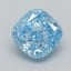 0.52 Ct. Fancy Vivid  Blue Cushion Lab Grown Diamond