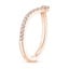 14K Rose Gold Elongated Flair Diamond Ring, smallside view