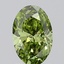 1.05 Ct. Fancy Vivid Green Oval Lab Grown Diamond