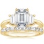 18K Yellow Gold Embrace Diamond Ring (1/2 ct. tw.) with Leona Diamond Ring (1/3 ct. tw.)