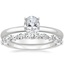 18K White Gold 2mm Comfort Fit Ring with Versailles Diamond Ring (3/8 ct. tw.)