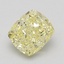 0.77 Ct. Fancy Yellow Cushion Diamond
