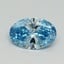0.53 Ct. Fancy Vivid Blue Oval Lab Grown Diamond