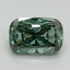2.99 Ct. Fancy Vivid Pacific Green Cushion Lab Grown Diamond