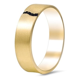 Custom Organic Channel Sapphire Horizon Ring