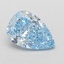 1.05 Ct. Fancy Vivid Blue Pear Lab Grown Diamond