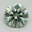 6.06 Ct. Fancy Vivid Green Round Lab Grown Diamond