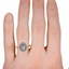 The Karita Ring, smallzoomed in top view on a hand