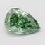 1.08 Ct. Fancy Vivid Green Pear Lab Grown Diamond