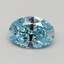 0.41 Ct. Fancy Vivid Blue Oval Lab Grown Diamond