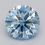 1.08 Ct. Fancy Vivid Blue Round Lab Grown Diamond