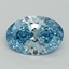 5.54 Ct. Fancy Vivid Blue Oval Lab Grown Diamond