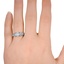 The Hariette Ring, smallzoomed in top view on a hand