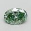 0.73 Ct. Fancy Vivid Green Oval Lab Grown Diamond