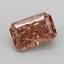 4.14 Ct. Fancy Vivid Brown Pink Radiant Lab Grown Diamond