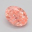 0.53 Ct. Fancy Vivid  Pink Oval Lab Grown Diamond