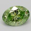 3.03 Ct. Fancy Vivid Green Oval Lab Grown Diamond