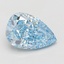 5.10 Ct. Fancy Vivid Blue Pear Lab Grown Diamond