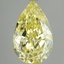 5.03 Ct. Fancy Intense Yellow Pear Lab Grown Diamond