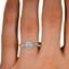 The Emsley Ring, smallzoomed in top view on a hand