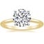 18K Yellow Gold Four-Prong Comfort Fit 1.5mm Ring, smalltop view