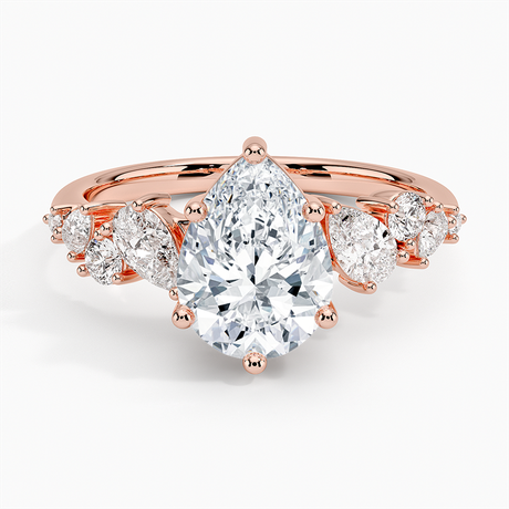 14K Rose Gold Olivetta Tapered Diamond Ring (1/2 ct. tw.)