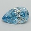 6.12 Ct. Fancy Vivid Blue Pear Lab Grown Diamond