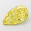 4.38 Ct. Fancy Vivid  Yellow Pear Lab Grown Diamond