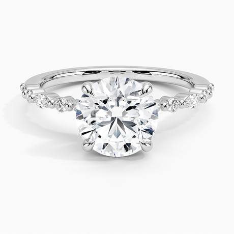 Platinum Delicate Versailles Diamond Ring