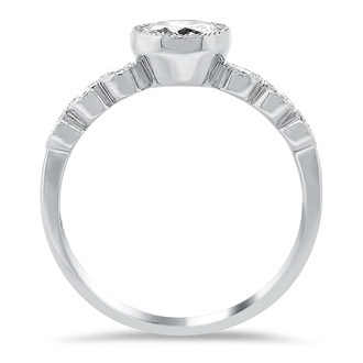 Custom Bezel-Set Diamond Ring