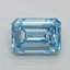 3.14 Ct. Fancy Intense Blue Emerald Lab Grown Diamond