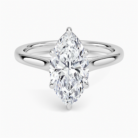 18K White Gold 2mm Provence Solitaire Ring