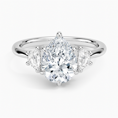 Half Moon Three Stone Diamond Ring (1/4 ct. tw.)