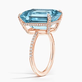 Festivity Sky Blue Topaz and Diamond Cocktail Ring