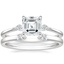 18K White Gold Cometa Diamond Ring with Wren Diamond Open Ring
