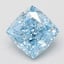 1.81 Ct. Fancy Vivid Blue Cushion Lab Grown Diamond