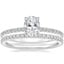 Platinum Demi Diamond Ring with Luxe Ballad Diamond Ring