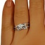 The Gemi Ring, smallzoomed in top view on a hand