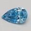 0.52 Ct. Fancy Vivid Blue Pear Lab Grown Diamond
